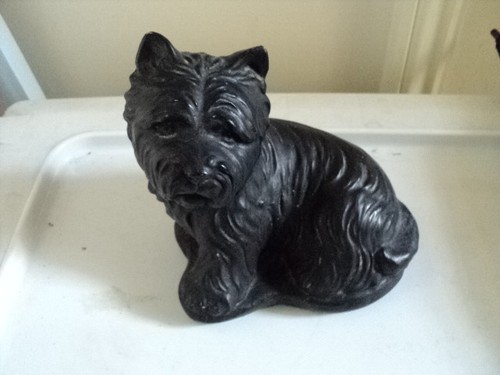 Vintage heavy dog door stop - vintage,