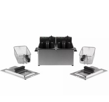 Brand New 6L Dual Basket Deep Fryer 1800W, Stainless Steel