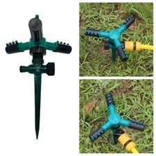 Garden Sprinkler Lawn Automatic 3-Arms System Watering Irrigation 360° Rotating