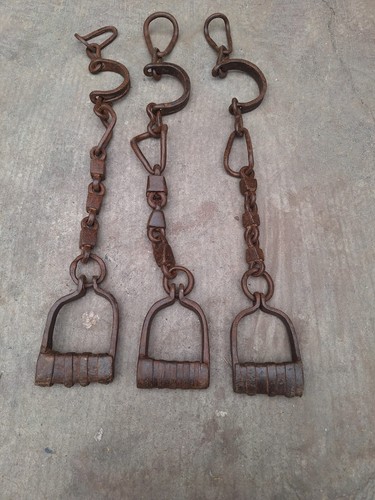 Old vintage hand forged iron - old,