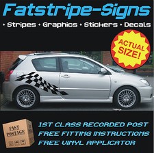 to fit TOYOTA COROLLA CHECKER FLAG CAR VINYL GRAPHICS STICKERS STRIPES DECALS