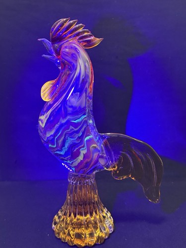 Vintage murano glass rooster - murano,