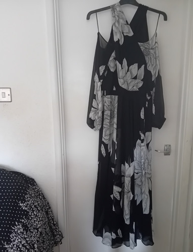 Matalan black white floral - black/white,