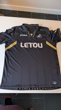 Swansea City Joma Black Third Shirt 2017/18 – LETOU Sponsor – Men’s Football