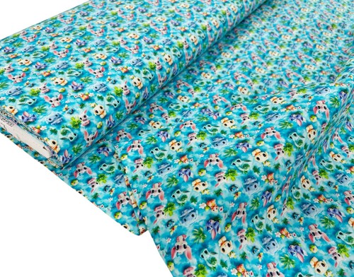Cute bunnies cotton fabric - bunnies,