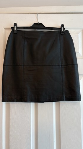 Black leather skirt - skirt, 10