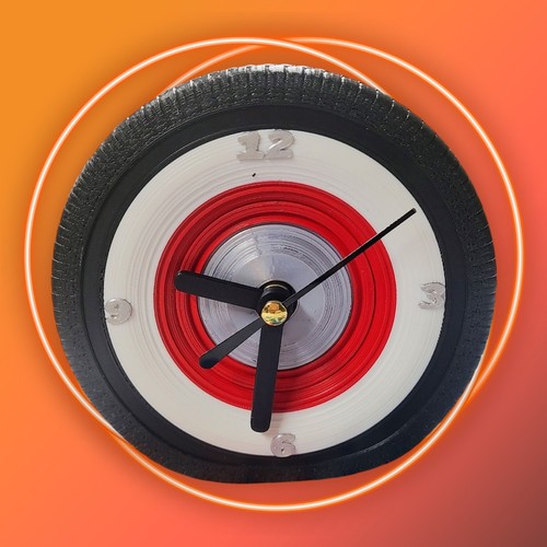 Old school retro - tire, clock