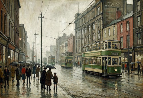 Manchester trams - manchester,