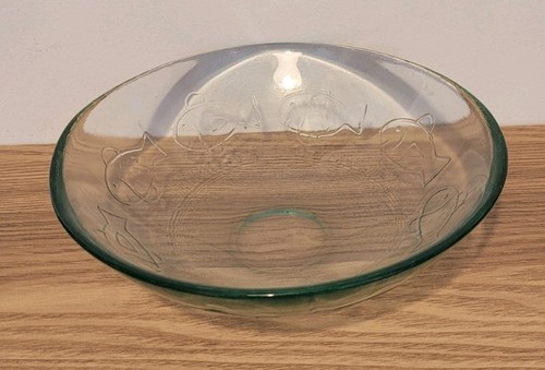 Clear recycled glass embossed - recycled,