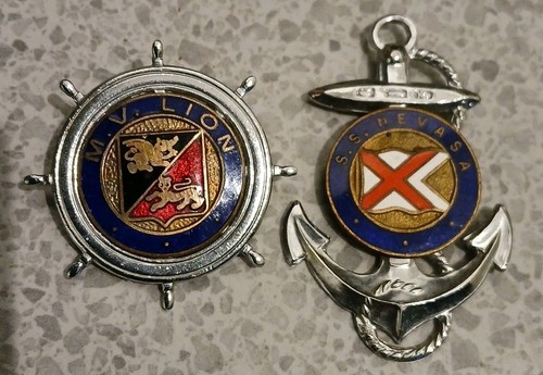 Lion ships wheel enamel pin - lion,