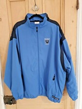 REEBOK SIZE L Vintage Shell Suit Jacket Reebok Membership Navy Blue Full Zip 90s