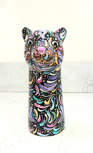 Ceramic cat shaped vase - vase, 20