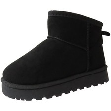 GIRLS ANKLE BOOTS KIDS WARM WINTER FUR LINED COSY SNUG CHILDRENS BOOTS SIZES