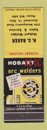 Matchbook cover hc baker - matchbook,