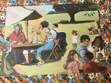 Vintage Original Oil On Board