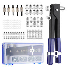 170Pc Hand Nut Rivet Gun Riveter Rivnut Nutsert M3-M8 Threaded Nut Rive Tool Kit