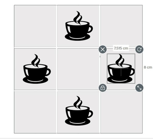 Coffee vinyl wall tile decals - wall,
