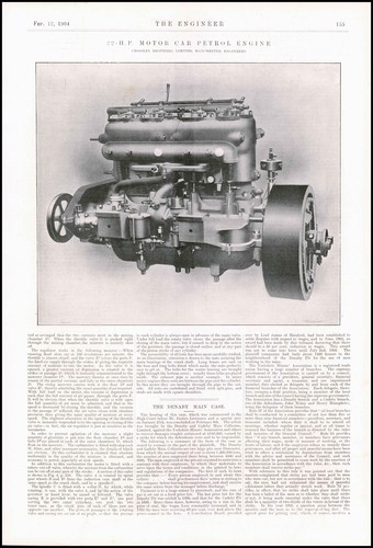 1904 antique print - print, car