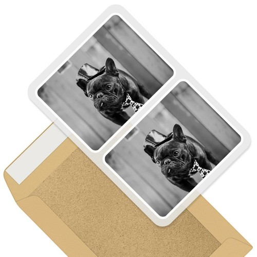 Rectangle stickers 10cm bw - 10cm,