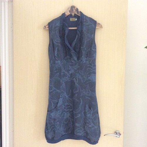 Willow linen dress dark - n,