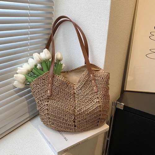 Shoulder bag weave straw - shoulder,