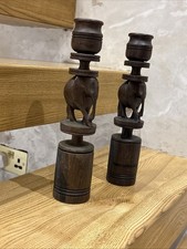 Vintage Hand-Carved Elephant