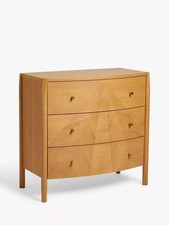 John Lewis Rise 3 Drawer Chest Natural