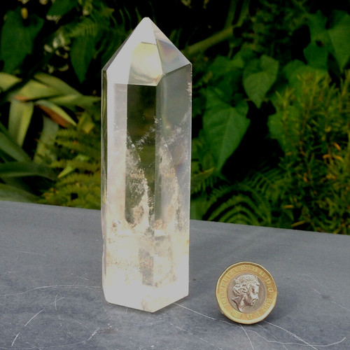 Clear quartz crystal point - quartz,