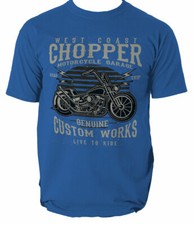 Shirt T Chopper S Mens Retro 80 motorcycle bike biker fast  S-3XL