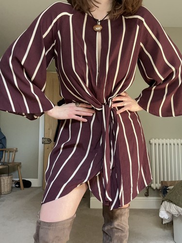 Topshop maroon burgundy - maroon, stripe