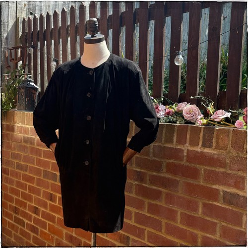 Vintage 80s black - vintage, suede