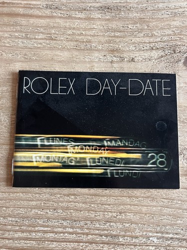 1982 rolex day - day-date, booklet
