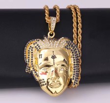 Gold XXXTentacion Rapper Chain Necklace Hiphop Iced Out Jewellery UK POSTAGE