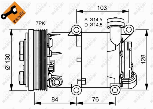 Nrf air con compressor - nrf, air-con