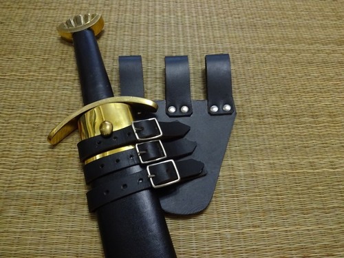 Adjustable leather sword frog - adjustable,