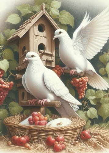 White doves greyhound - white,