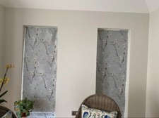 Fuji Blossom Faux Silk  roman Blinds Set of 2-63cm in width and 183cm in drop 