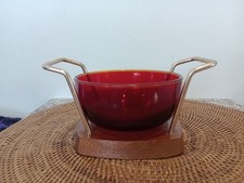 Mid Century 1960s Red Glass