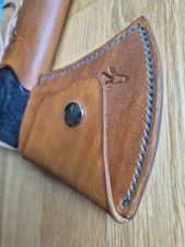 Leather sheath & overstrike