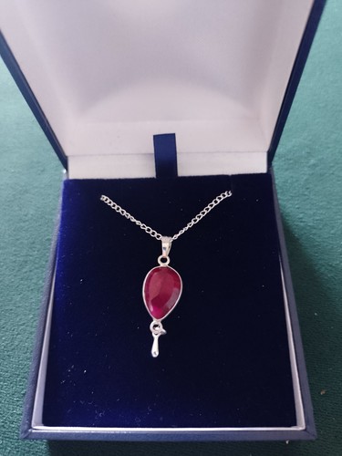 Unusual raw ruby - raw, pendant