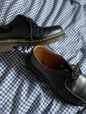 unworn doc martins (black with yellow stitching)