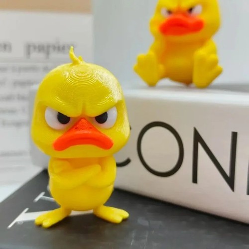 Funny angry yellow duck statue - funny,