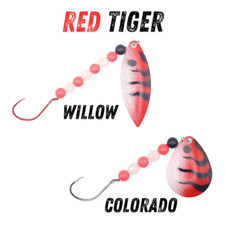 Red tiger worm harness - tiger, spinner