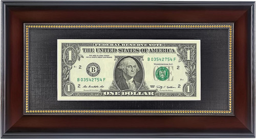 Mahogany dollar bill frame - mahogany,