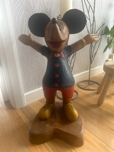 Vintage wooden carved - , mickey