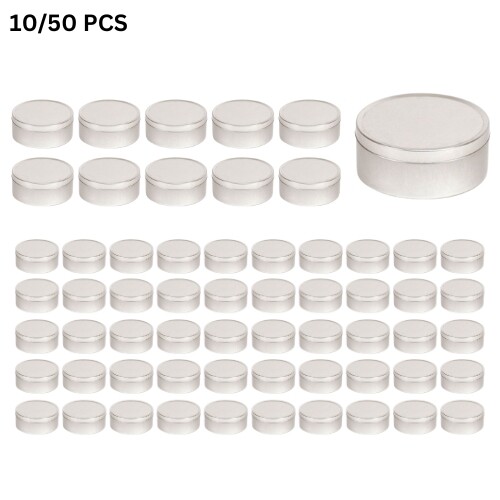 Candle tin with lid - with,