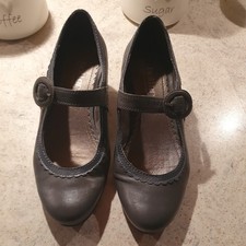 Hotter Charleston Grey Shoes Size 4 Extra Wide Fit Ladies 