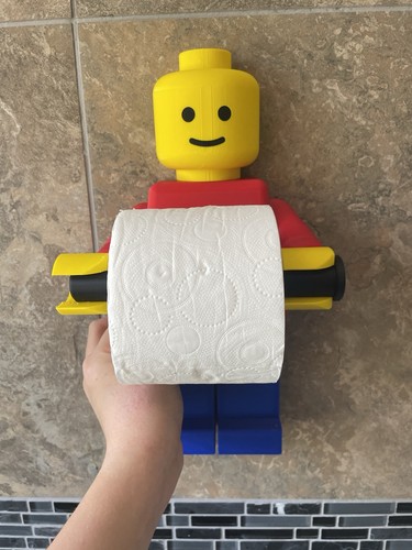 Printed brick style man - 3d,