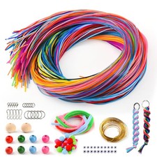 295 PCS Scoobies Strings Kit, Scoubidou Strings, Plastic Lacing Cord Gimp String