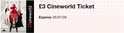 Cineworld adult cinema - 1x,